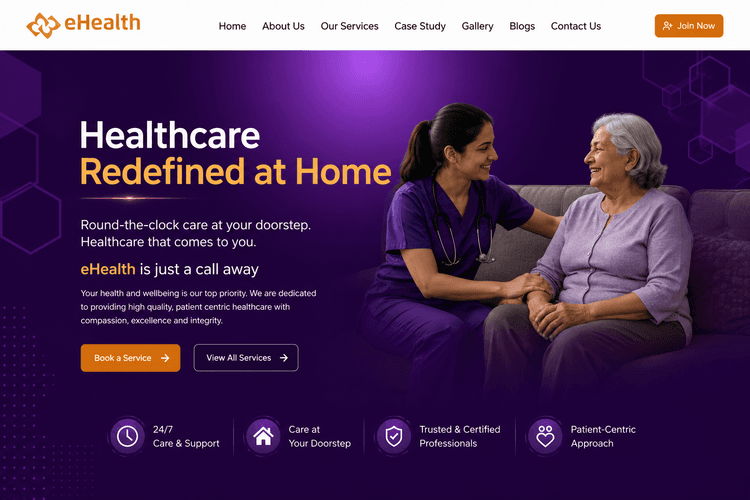 eHealthPK healthcare platform interface for online doctor consultations and lab tests