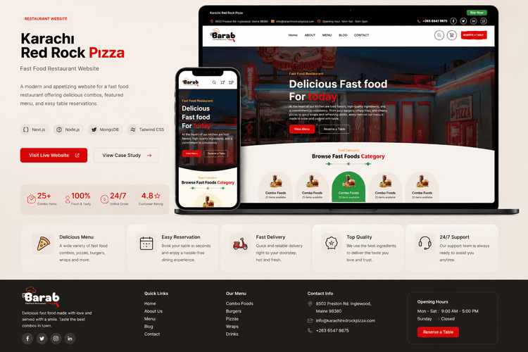 Red Rock restaurant POS and ordering system interface for a working kitchen