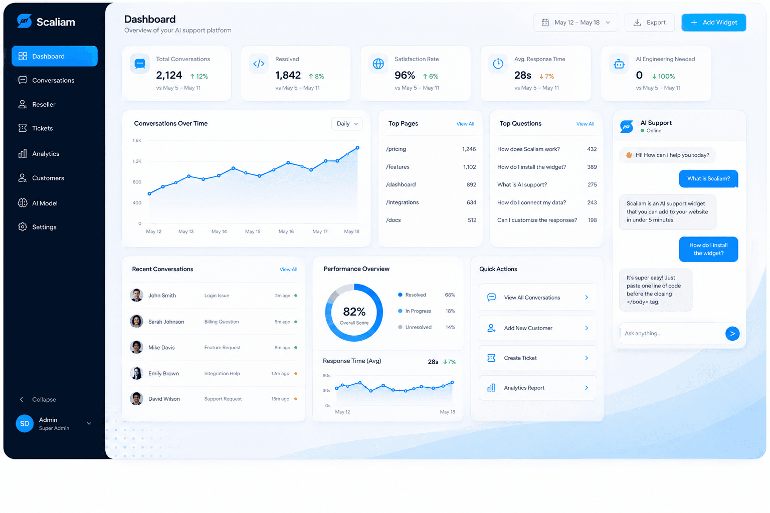Scaliam ingestion pipeline and knowledge base preview