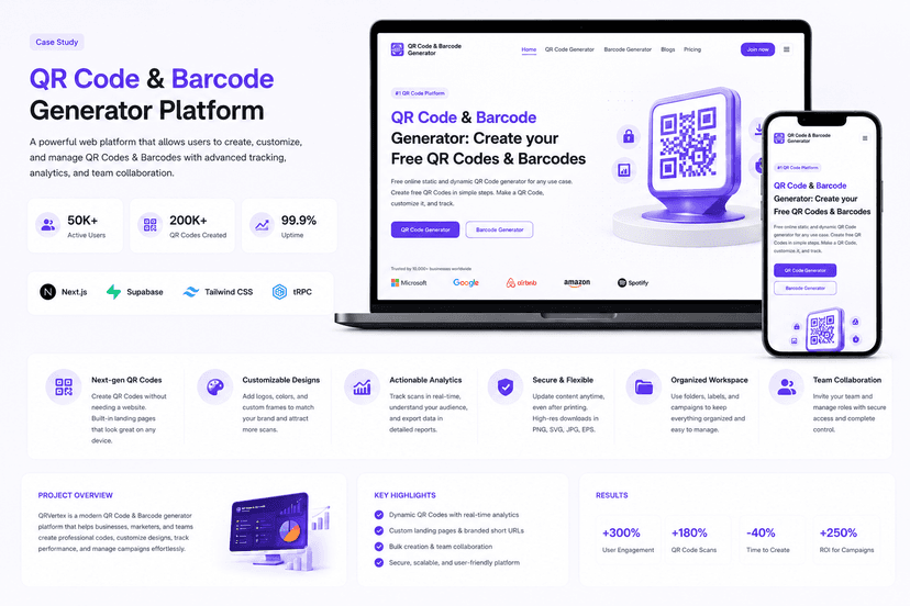 QrVertex QR and Barcode Platform