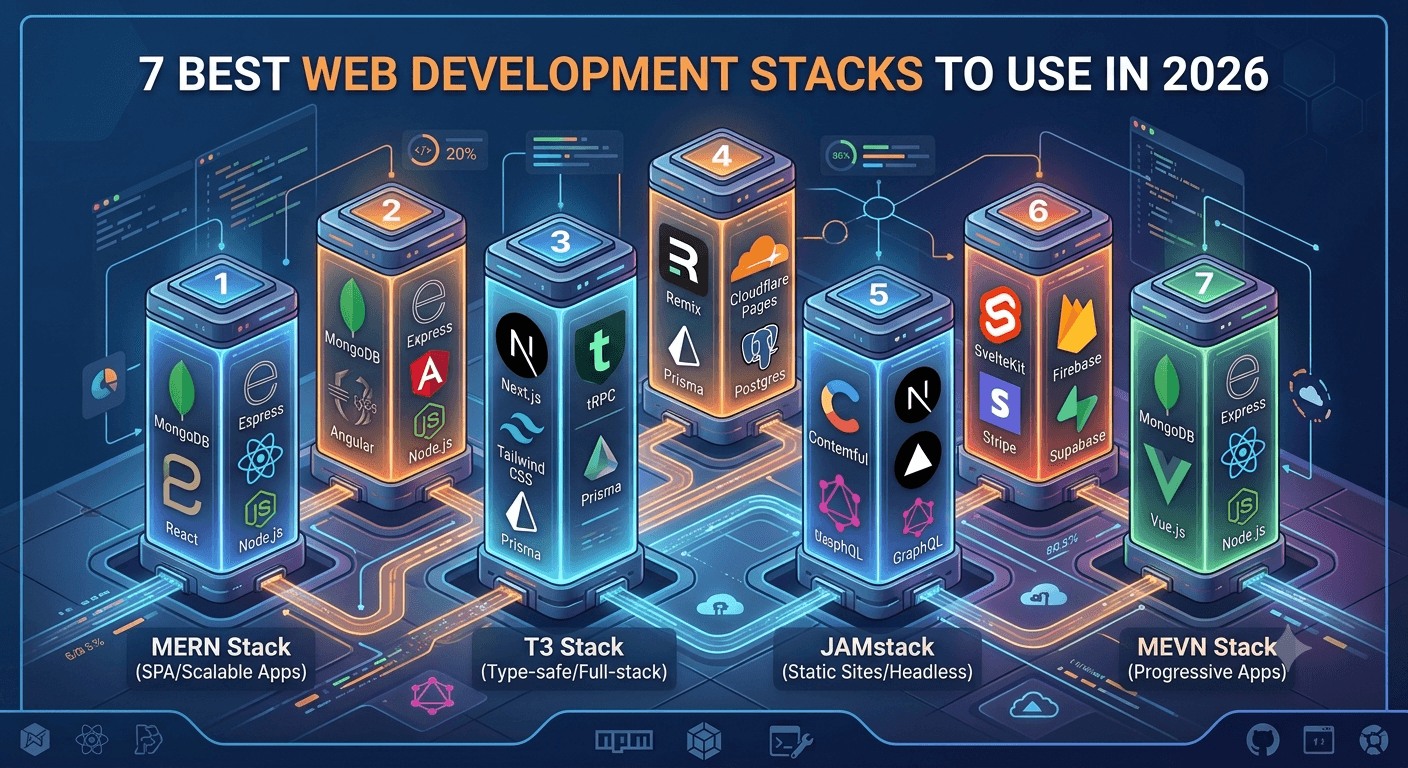 7 Best Web Development Stacks to Use in 2026