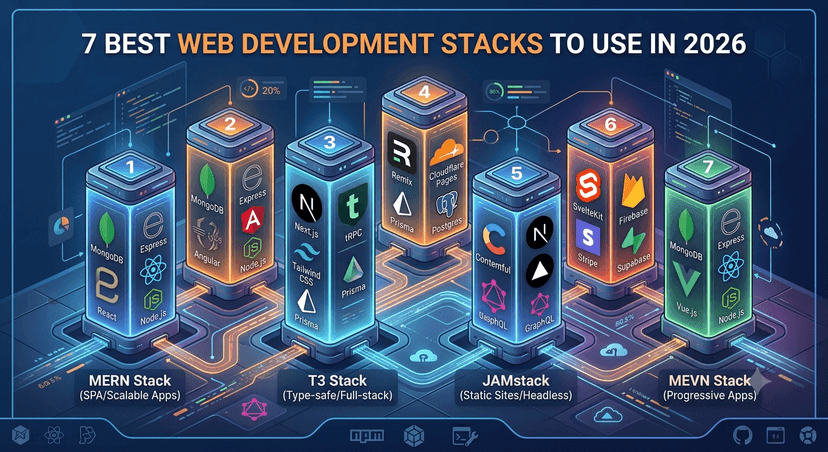 7 Best Web Development Stacks to Use in 2026