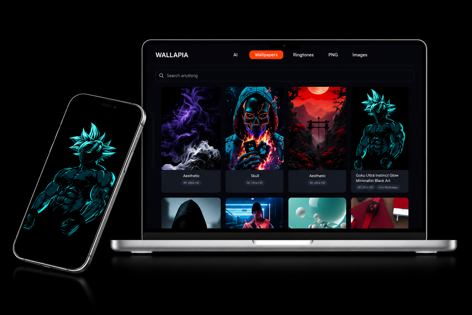 Wallpiza wallpaper platform device mockup presentation