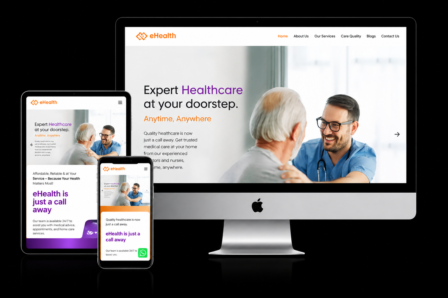 eHealth premium home care tracking interface